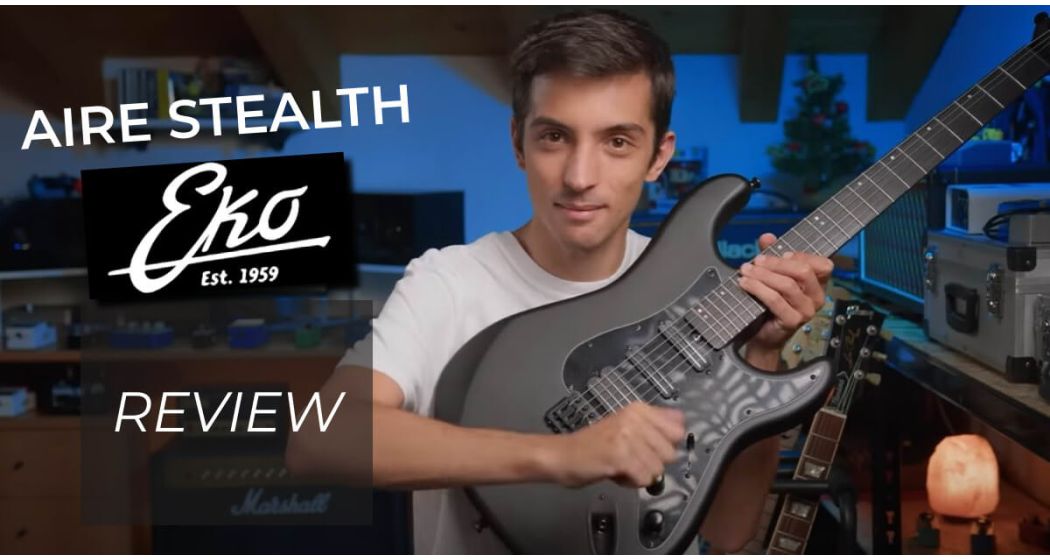 Come suona la chitarra Eko Aire Stealth Matt Black? Recensione e prova 