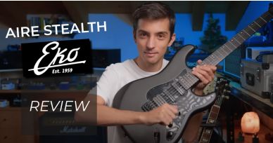 Come suona la chitarra Eko Aire Stealth Matt Black? Recensione e prova 