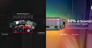 Plugin gratis e offerta Ableton acquistando le schede audio Focusrite