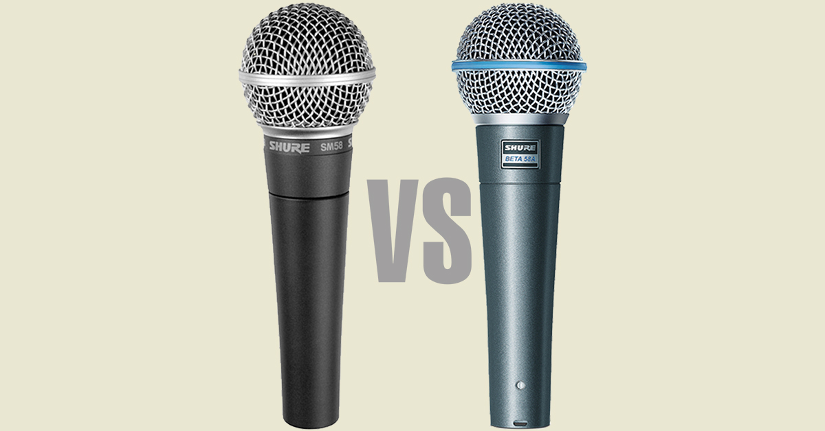 shure confronto tra SM58 e Beta58