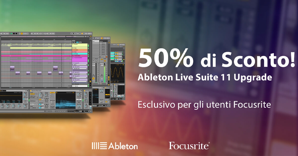 Sconto Ableton con Focusrite